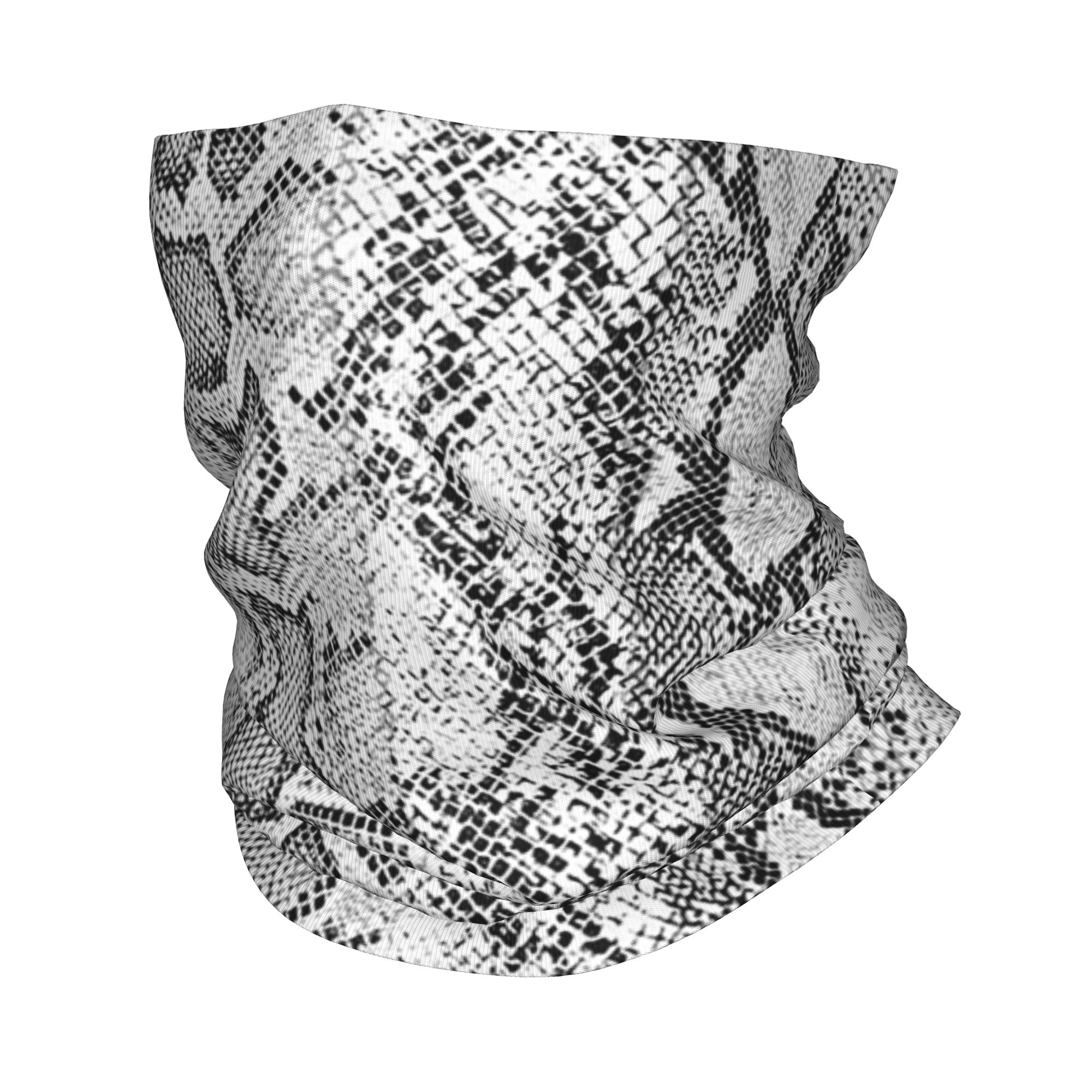Bandana Blank White - Off White Grey Snake Skin Pattern