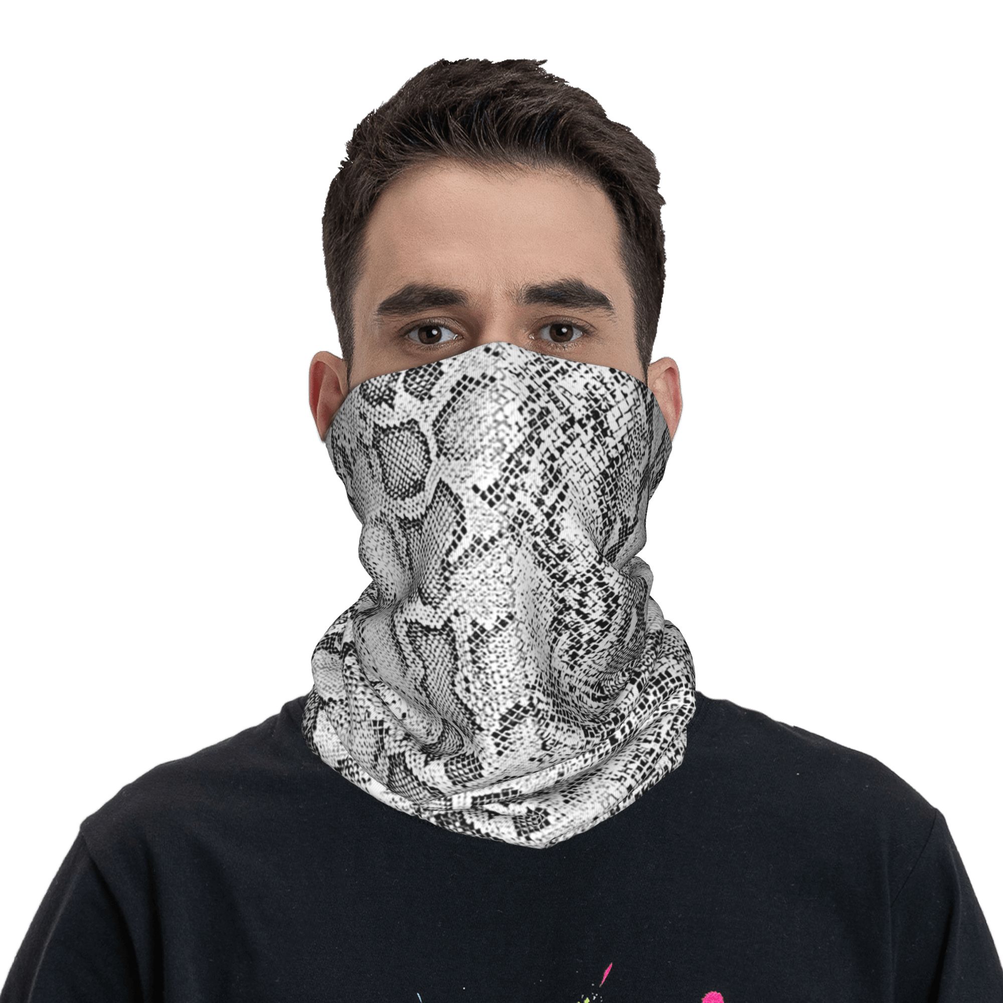 Off White Grey Snake Skin Patt - đánh giá và giá Bandana Blank White